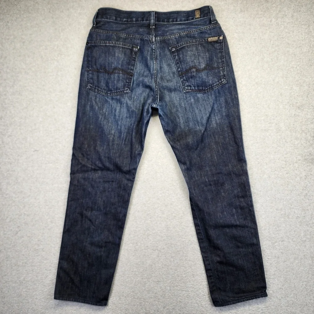 7 For All Mankind Austyn Jeans Mens 32x29 Straight Denim Blue Dark wash
